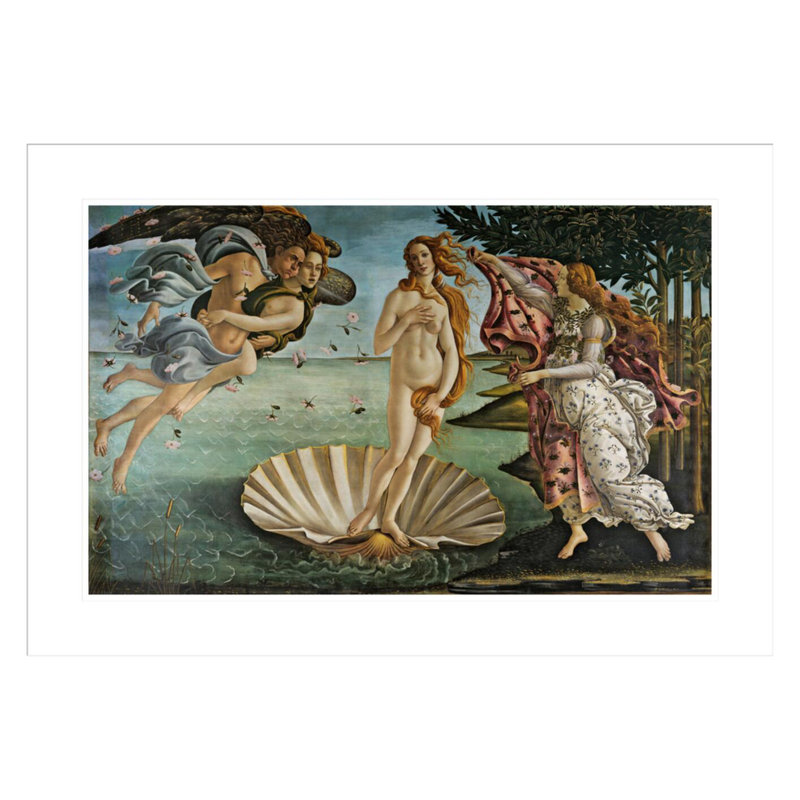 La naissance de Vénus par Sandro Botticelli - Estampe numérique encadrée, H 20,86 po x l 29,5 po