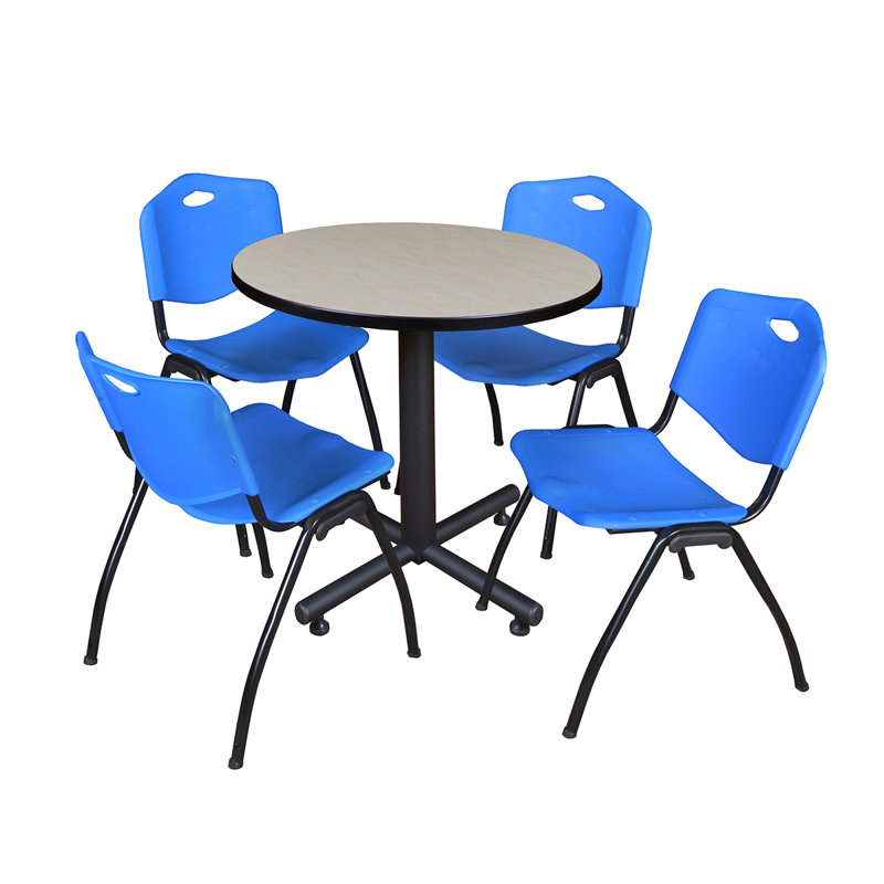 Table de salle de repos Nicklo, Érable, Bleu