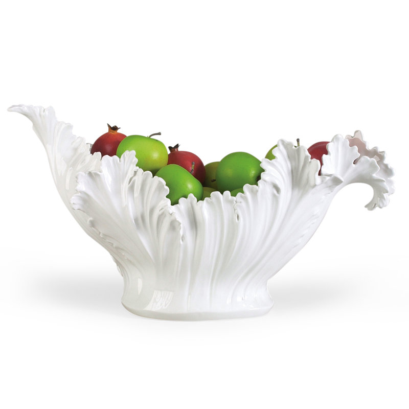Acanthus Ceramic Fruit Bowl