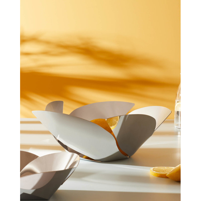 Twist Again Metal Sleek Decorative Bowl in Stainless Steel