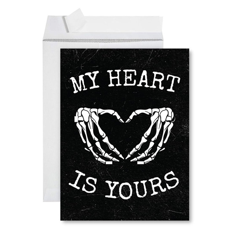 «Koyal Wholesale Goth Giant Valentine Jumbo Card My Heart Is Yours» 8,5 po x 11 po
