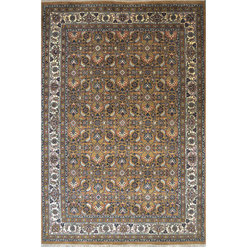 Wool Floral Area Rug, Rectangle 5' X 7'