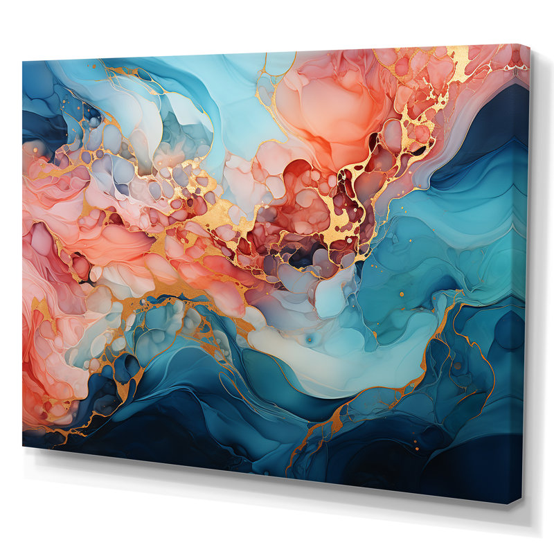 Impression sur toile abstraite «Alco, H 12 po x l 20 po x P 1 po, Toile tendue