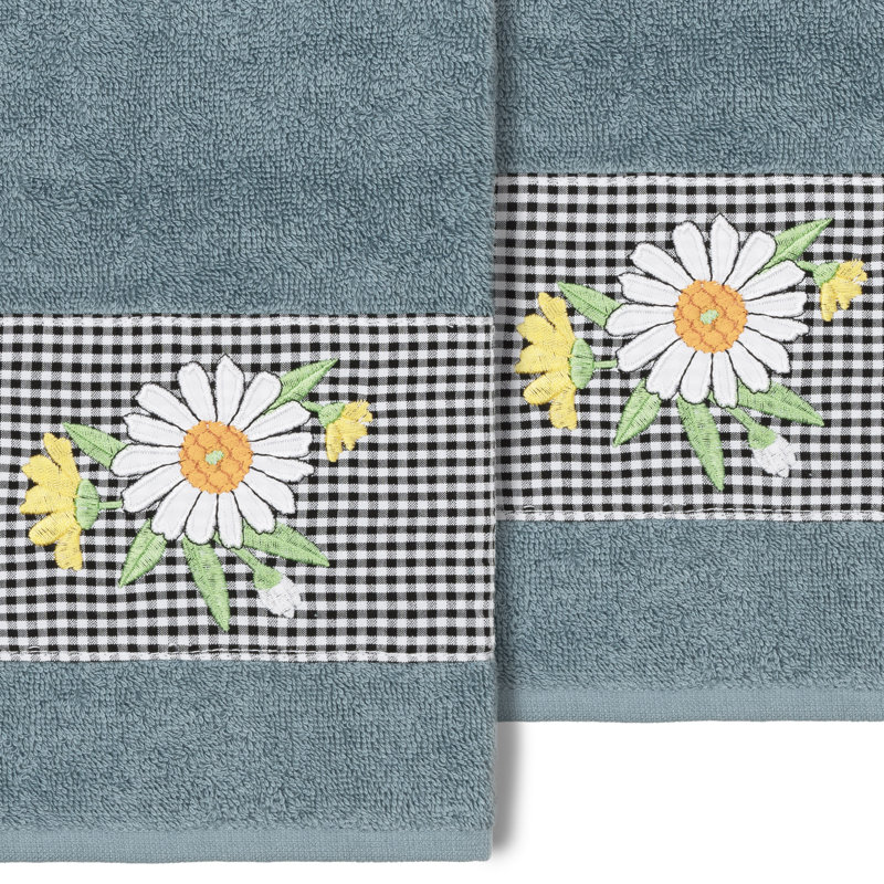 DAISY 100% Turkish Cotton Hand Towel, Teal