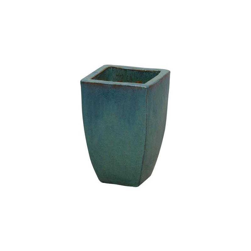Pot à fleur Creasman, H 14 po x l 10 po x P 10 po, Bleu sarcelle