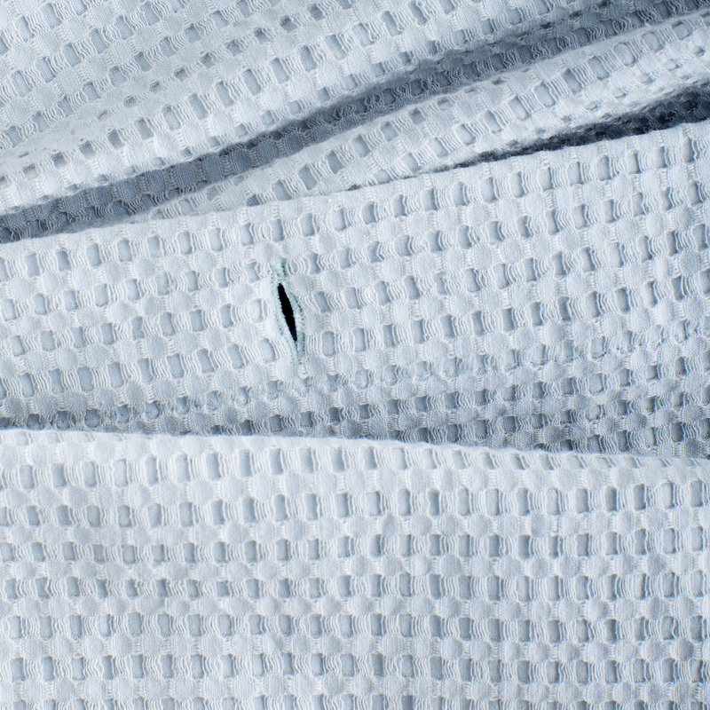 Felix Cotton Waffle Shower Curtain, Stormy Blue