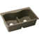 Quartz Classic 33" x 22" x 9-1/2" Double Basin Drop-in Kitchen Sink with Mounting Hardware