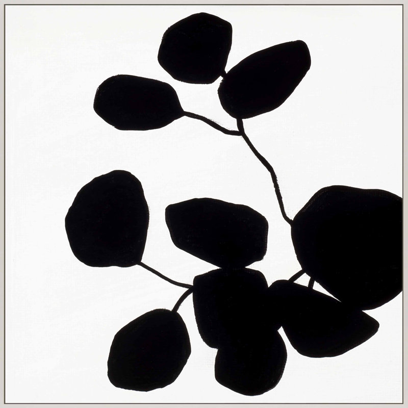 Modern Botanical 5 Print by Lee Lessem, 36" H x 36" W x 1.38" D, White Framed Canvas