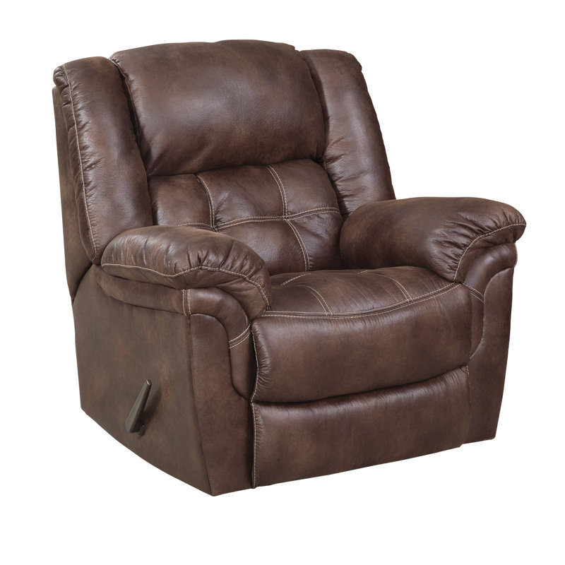 Fauteuil inclinable rembourré Haven, Polyester brun