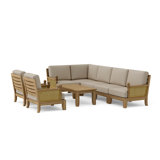 Luxe Outdoor 4 - Piece Teak Conversation Set