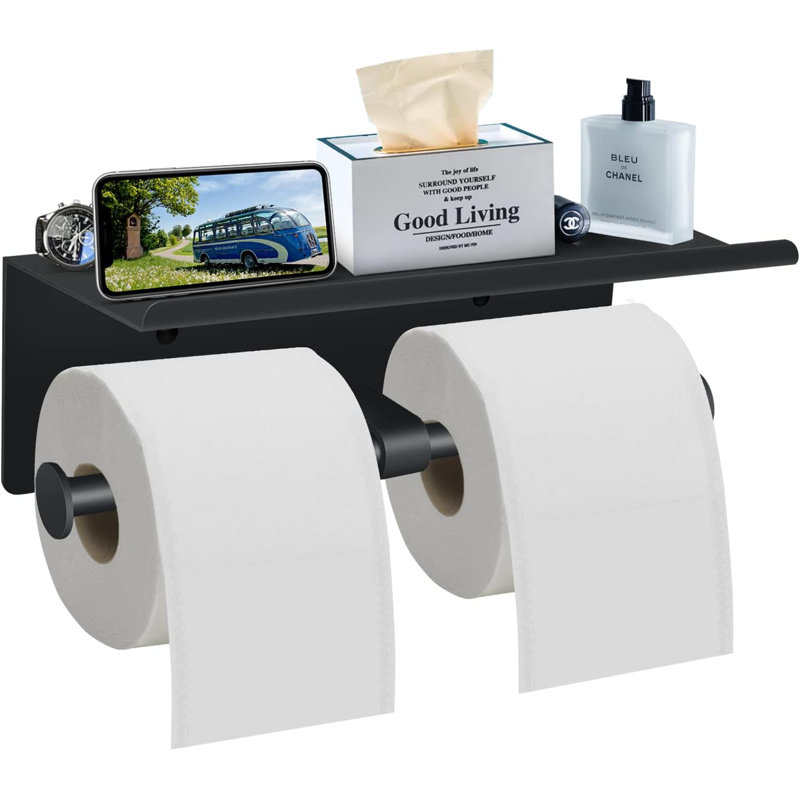 Porte-papier hygiénique avec tablette murale