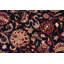 Tapis bleu marine / rouge en laine noué à la main Padraigh