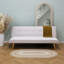 3 Seater Linen Sofa Bed-1931527036