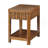 25'' Rectangular Farmhouse End Table with Storage Shelf, Sofa Side Table with Solid Wood Legs