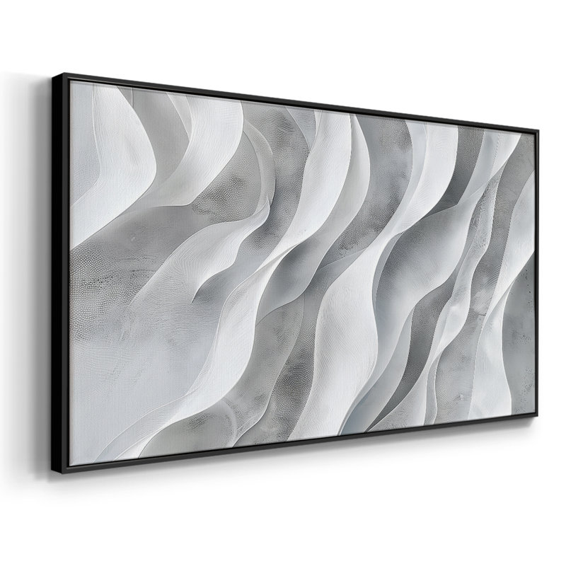 Abstract Series-CDLXIX- Framed Gallery Wrapped Canvas -Ready to Hang, Black, 21" H x 41" W