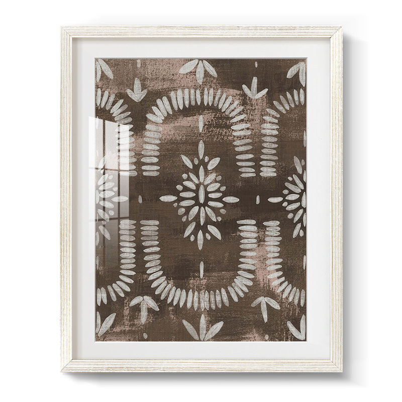 Espresso Batik I -Framed Print, 28.5" H x 20.5" W