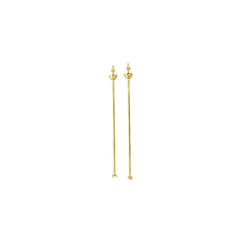 Single Offset Water Supply Line, Polished Brass