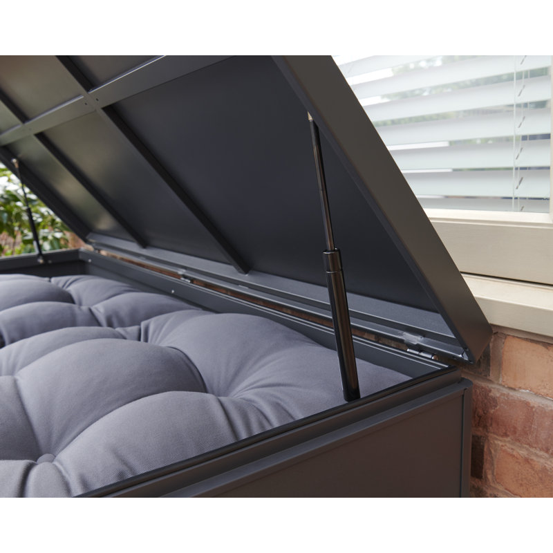 Norfolk Leisure Royce Storage 160cm W 779L Aluminum Lockable Deck Box with Wheels in Grey