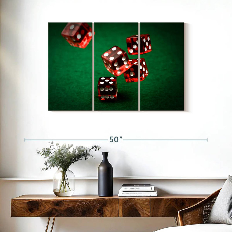 Senne Roll The Red Dice, 24" H x 38" W
