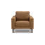 Fauteuil d'appoint Tely de 36 po, simili cuir brun caramel transitionnel