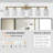 6- Bathroom Vanity , Golden, Frosted Glass Shades, Modern Wall Mounted Design Golden Glass, Fixture For Bath-1927503698-1927503697
