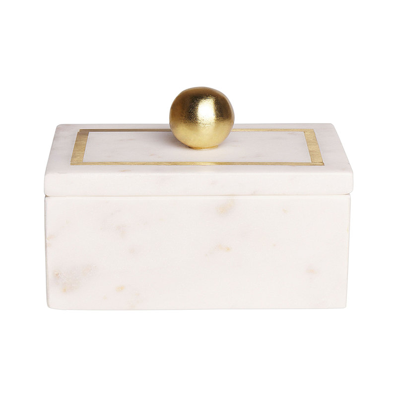 Marble Jewellery Box +, White