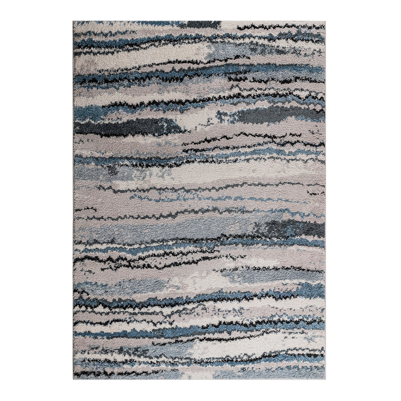 Tapis tissé à rayures abstraites Watercolor