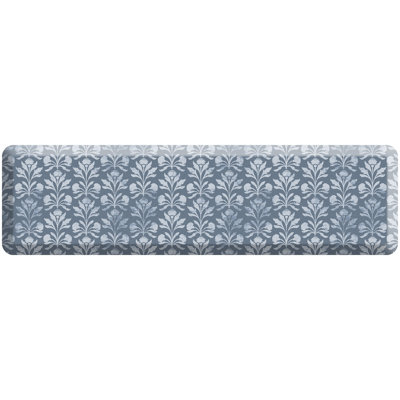 Designer Comfort Anti‑Fatigue Kitchen Comfort Mat – Suzanna Botanical Blue Mist