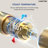 Thermostatic Shower Faucet System, Ceiling Mount High-Pressure Rainfall Dual Shower Head with Rough-In Valve-93876705