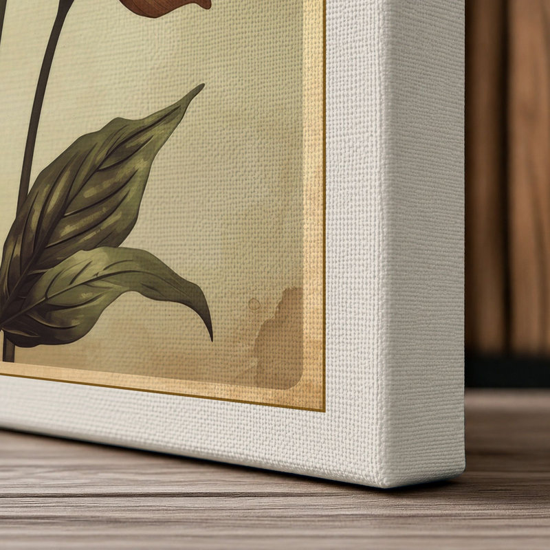 Carnation Studies Botanical - Wrapped Canvas, Cream Border, 30x20 - 76.2 x 50.8 cm