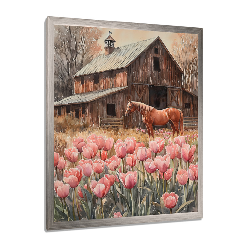 Dondu - impressions sur toile florales, H 44 po x l 34 po, Reproduction encadrée d'une seule photo, Argent argent