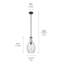Luminaire suspendu en forme de cloche à 1 lumière 17,75 po avec verre bullé transparent-1075893291