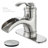 Brushed Nickel Bathroom Sink Faucet Waterfall Lavatory Vanity Mixer Taps w/Drain