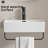 Vessel Sink With Towel Rack, Small Wall Mount Bathroom Sink With Faucet Hole