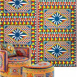 Carretto Geometric Wall Mural