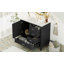 Meuble-lavabo moderne avec cadre en pin massif, 1 porte à fermeture douce et 3 tiroirs, armoire de rangement moderne-115688414