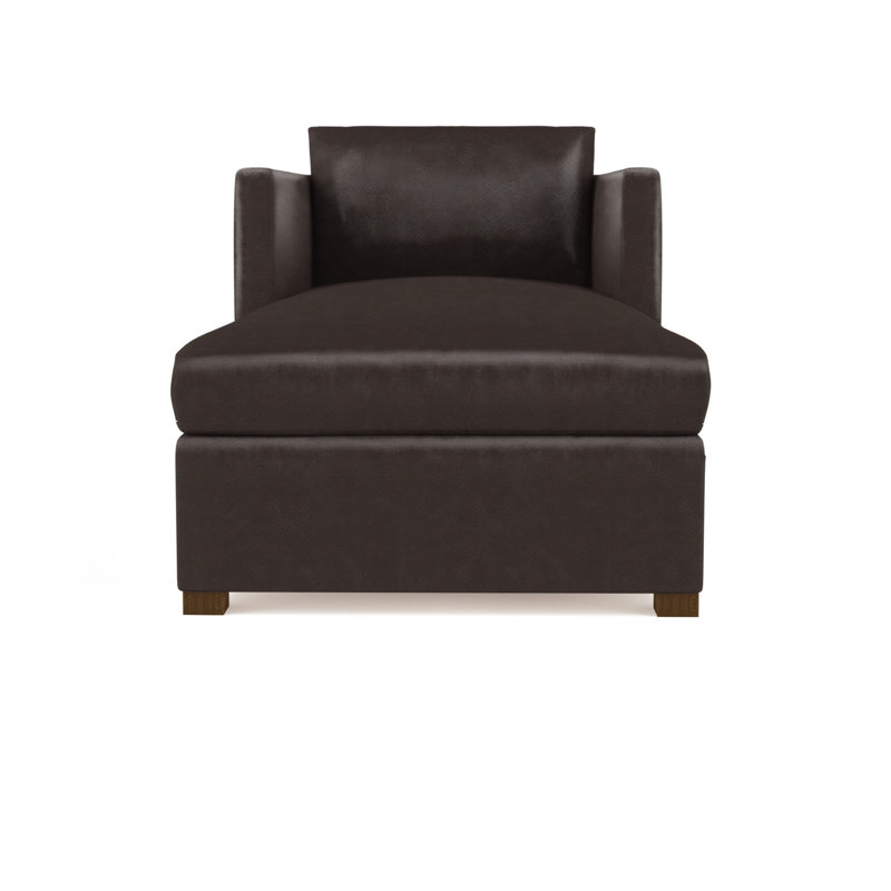 Chaise longue Madison, Brun foncé, Cuir rétro chocolat