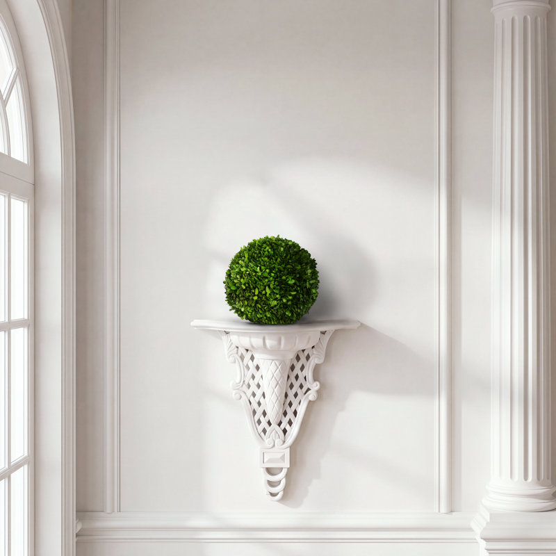 Florentine Wall Bracket, Soft Gold, Classic White