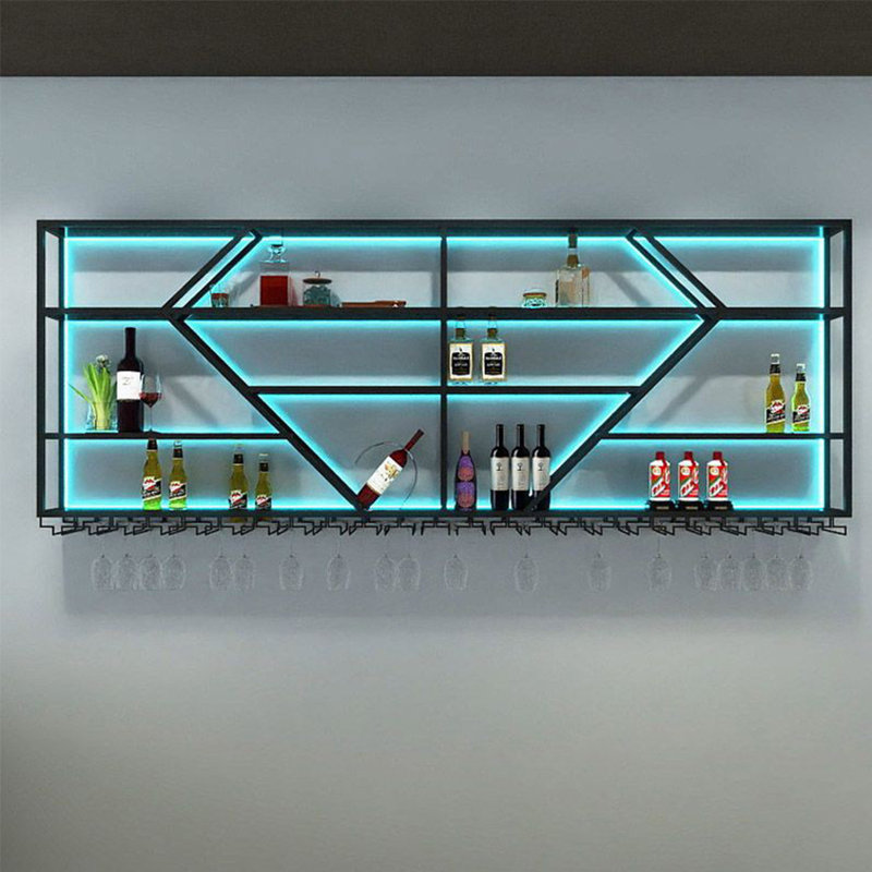 Creative Black Diamond Shaped Wine Rack, 39.3" H x 94.4" W x 7.8" D