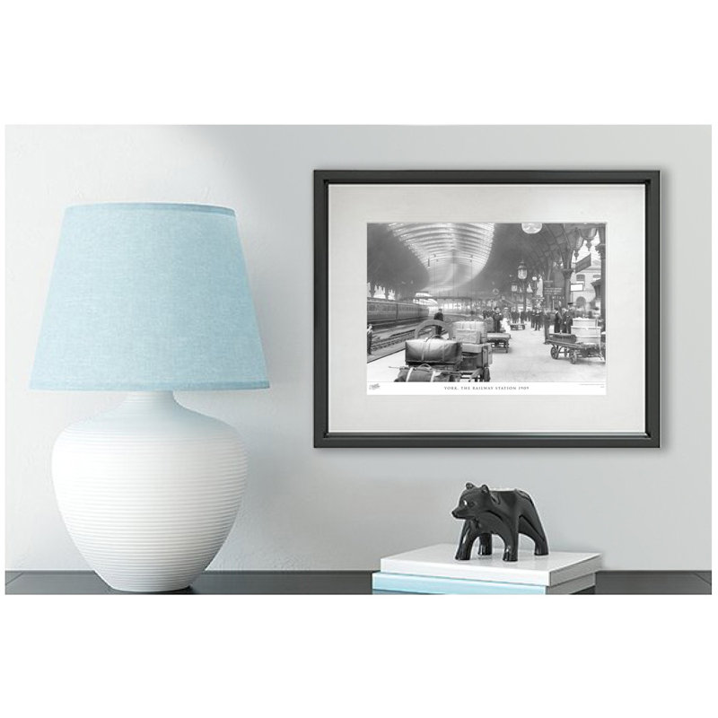 York, The Railway Station 1909 by Francis Frith - Single Picture Frame Print, 40cm H x 50cm W x 2.3cm D
