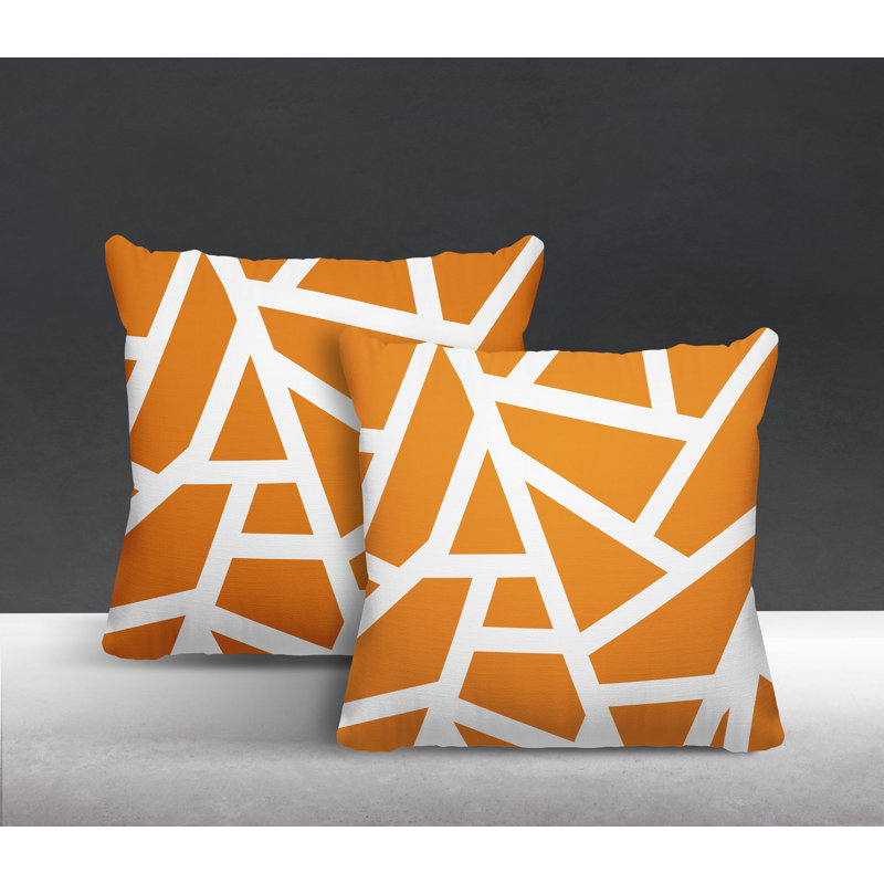 Coussin Clarion, L 17 po x H 17 po, Orange