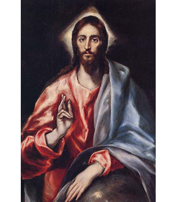 « christ le sauveur » par le greco, impression d’art graphique