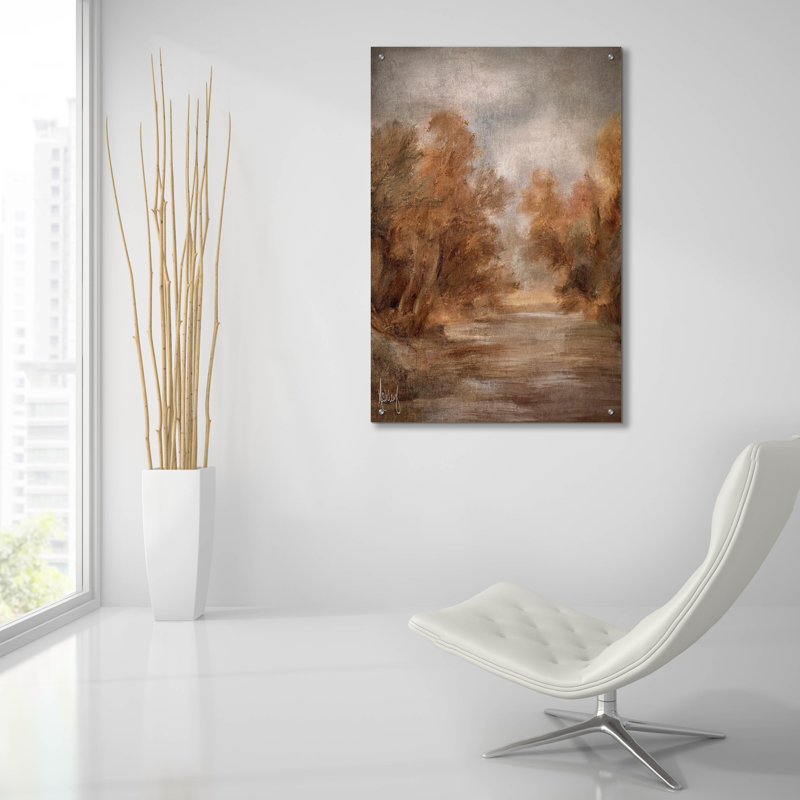  «Autumn Abstract» par Ashley Bradley, art mural en verre acrylique, 24 po x 36 po, H 36 po x l 24 po