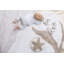 Cotton Floral Area Rug in White/Brown/Pearl Gray
