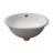 16"L x 16"W Undermount Ceramic Bathroom Sink Circular Porcelain Basin Sink with Overflow-125359989