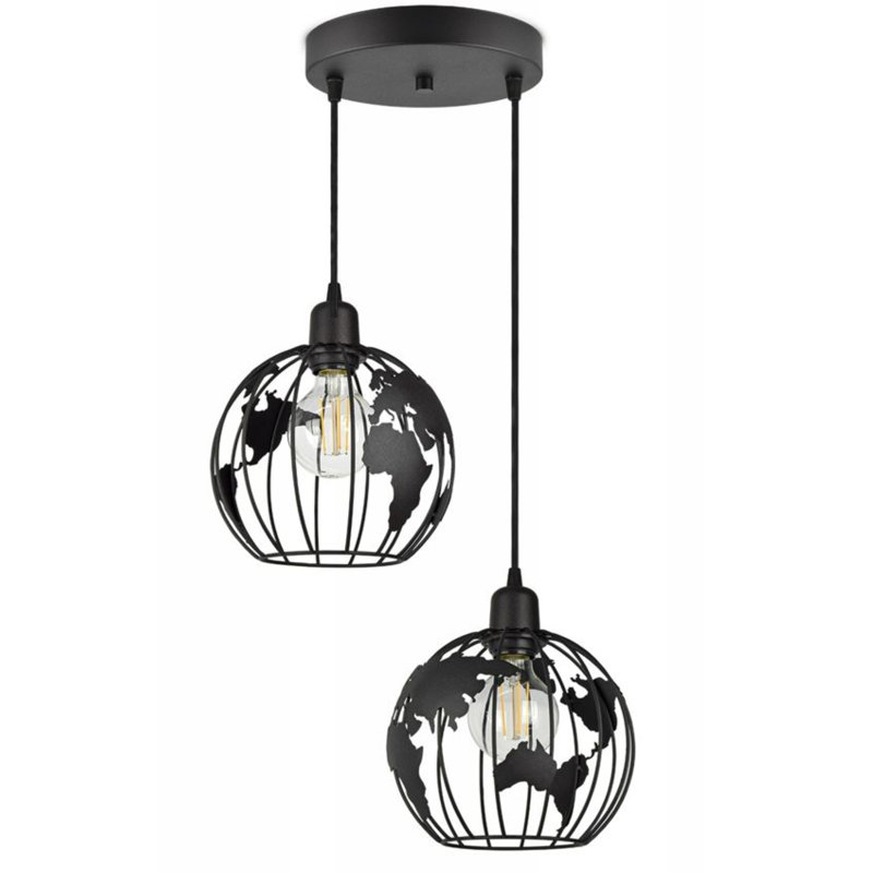 Hourani 2 - Light Sphere Pendant, Black, Black