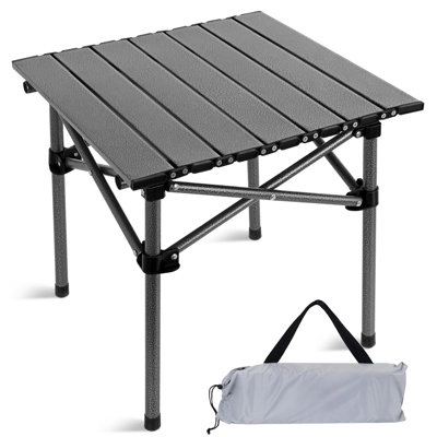 Table pliante de camping, table portative pour 1 à 2 personnes - Table pliable légère avec sac de transport pour le camping, la randonnée, les pique-niques, les barbecues, les voyages à la plage et les fêtes de fin d'année (16,5 pouces).