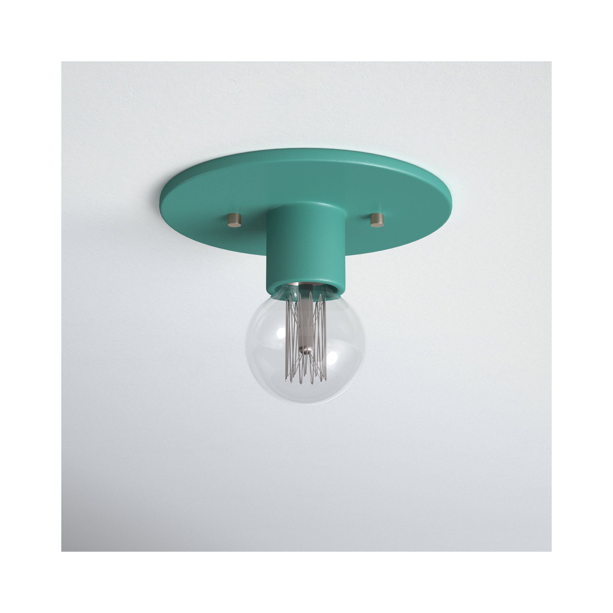 Ambrette Single Light Flush Mount, Matte White
