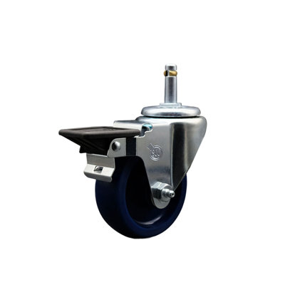Swivel Grip Ring Stem Caster with Brake