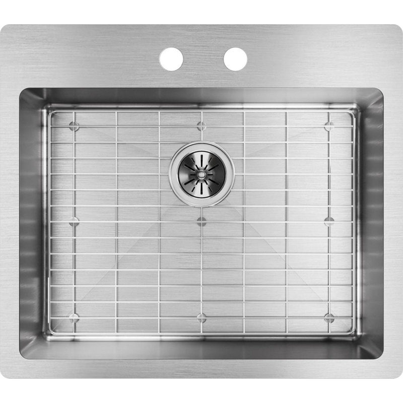 Crosstown 25" L x 22" W Dual Mount Kitchen Sink, 2 hole